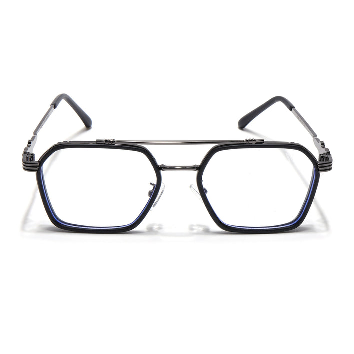 Voyage Black & Grey Wayfarer Eyeglasses for Men & Women - MG5262-C3