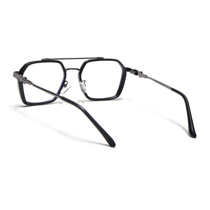 Voyage Black & Grey Wayfarer Eyeglasses for Men & Women - MG5262-C3