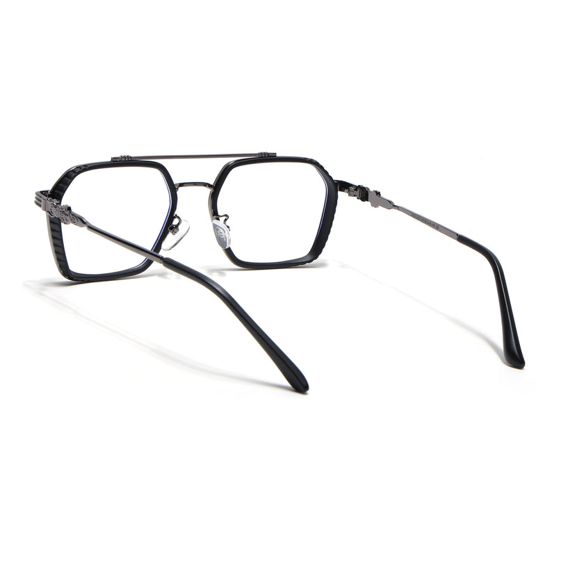 Voyage Black & Grey Wayfarer Eyeglasses for Men & Women - MG5262-C3