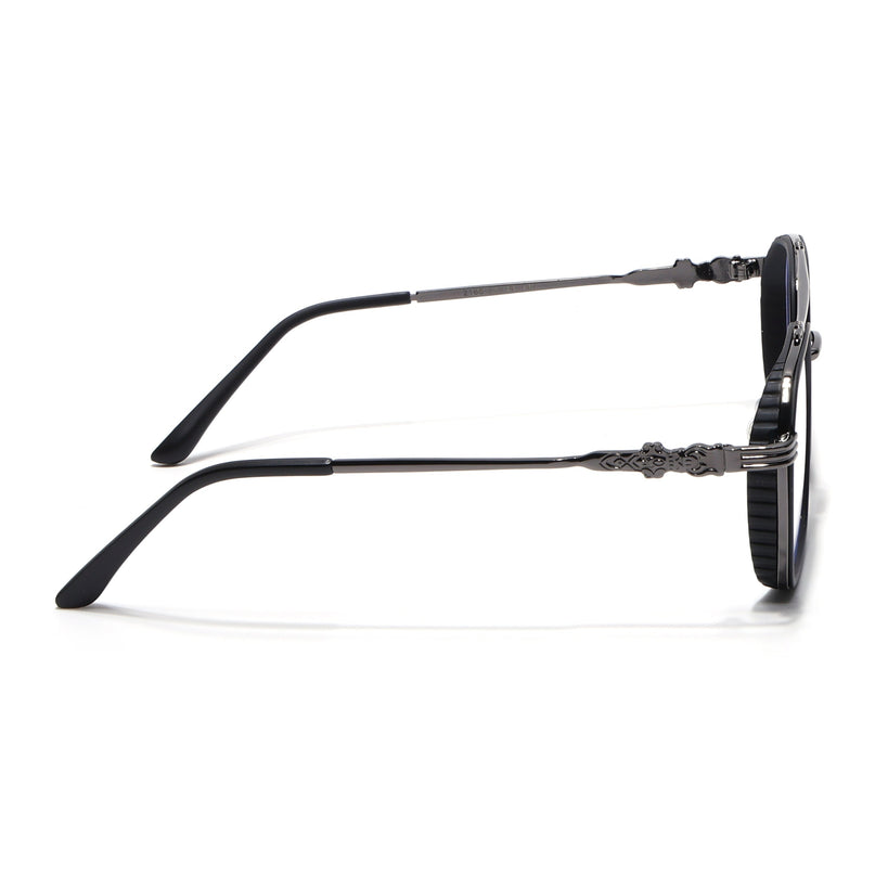 Voyage Black & Grey Wayfarer Eyeglasses for Men & Women - MG5262-C3