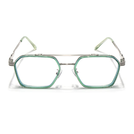 Voyage Green & Silver Wayfarer Eyeglasses for Men & Women - MG5264-C5