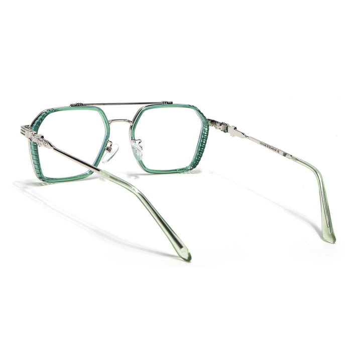 Voyage Green & Silver Wayfarer Eyeglasses for Men & Women - MG5264-C5