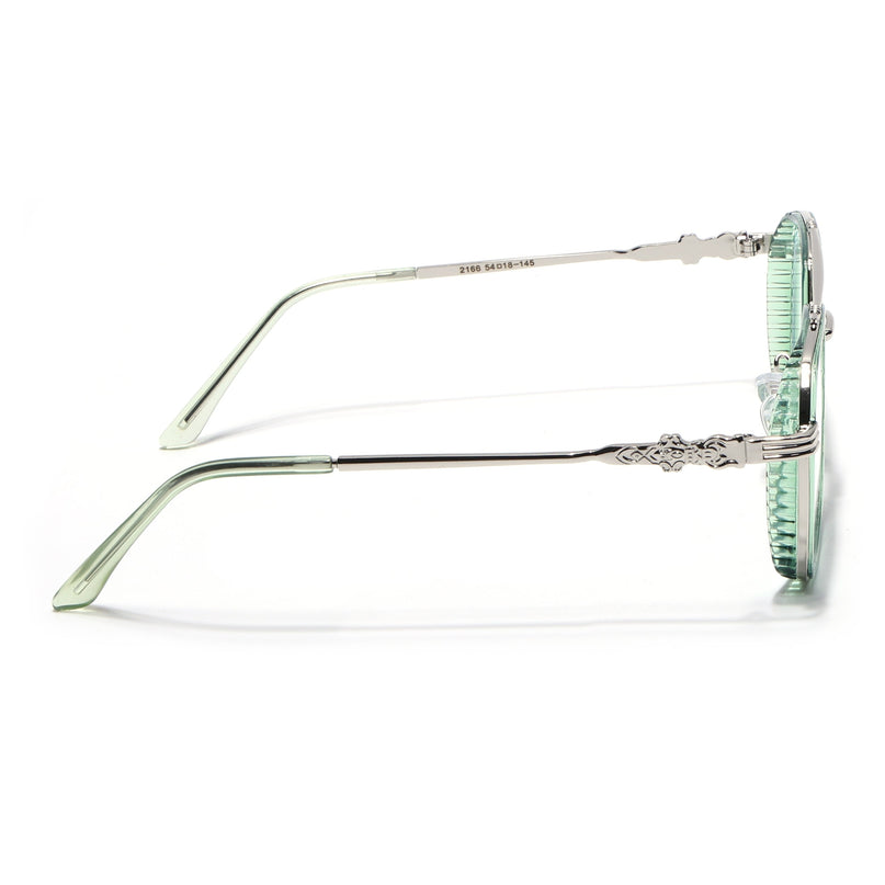 Voyage Green & Silver Wayfarer Eyeglasses for Men & Women - MG5264-C5