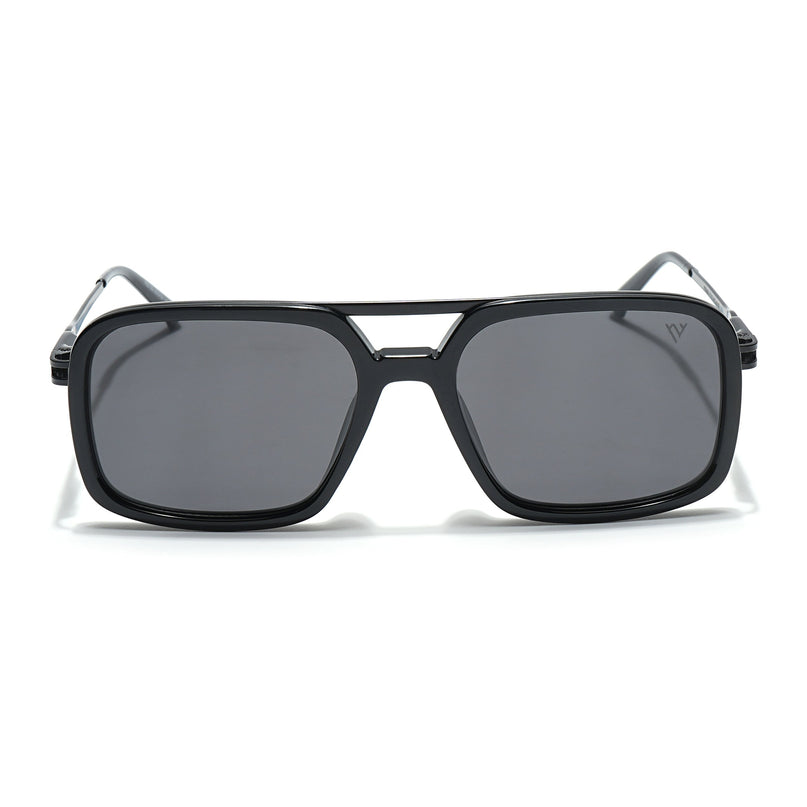 Voyage Select Wayfarer Polarized Sunglasses (Black Lens | Shine Black Frame - SLPMG6298)