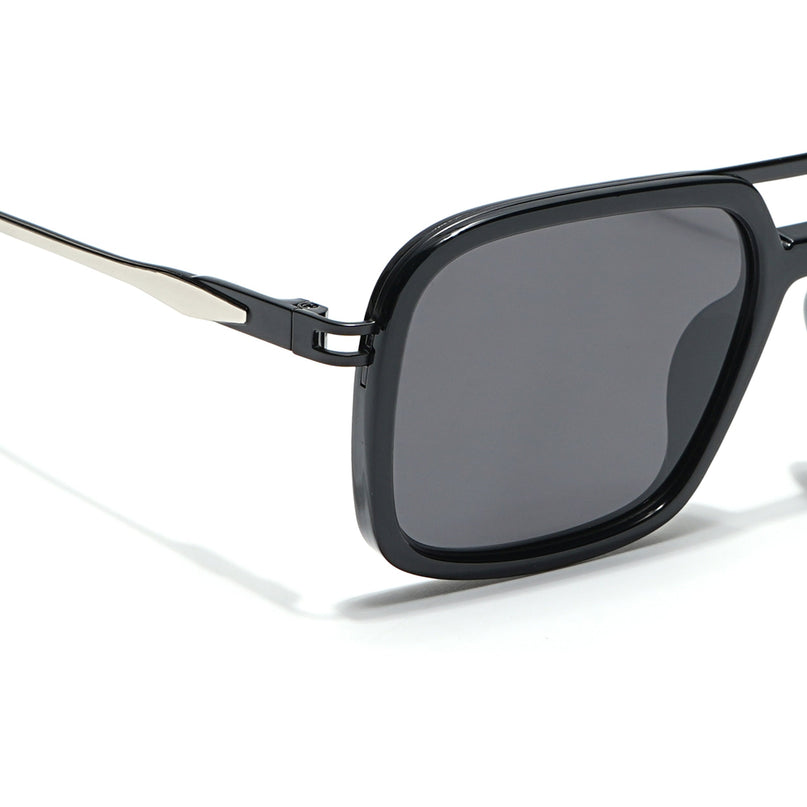 Voyage Select Wayfarer Polarized Sunglasses (Black Lens | Shine Black Frame - SLPMG6298)