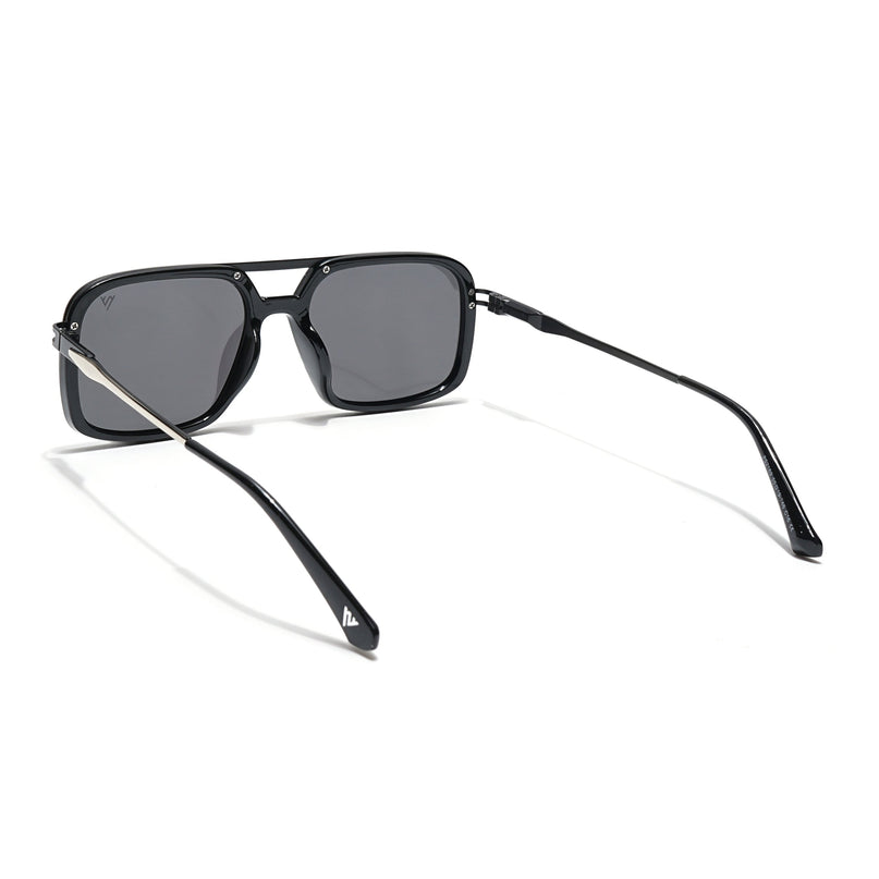 Voyage Select Wayfarer Polarized Sunglasses (Black Lens | Shine Black Frame - SLPMG6298)