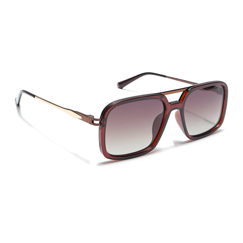 Voyage Select Wayfarer Polarized Sunglasses (Brown & Clear Lens | Brown Frame - SLPMG6300)