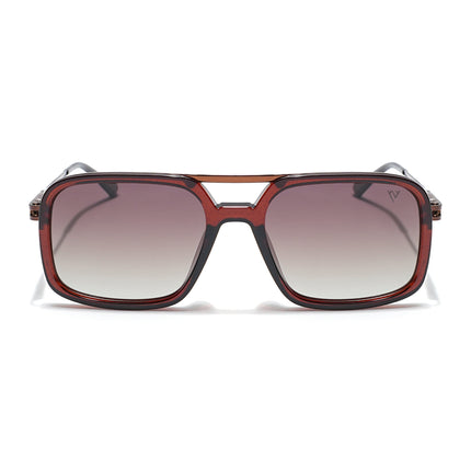 Voyage Select Wayfarer Polarized Sunglasses (Brown & Clear Lens | Brown Frame - SLPMG6300)