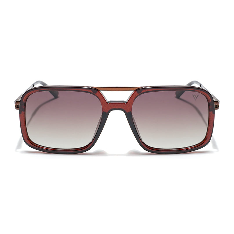 Voyage Select Wayfarer Polarized Sunglasses (Brown & Clear Lens | Brown Frame - SLPMG6300)