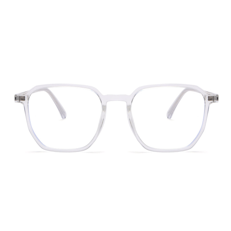 Transparent Wayfarer Clip-On Polarized Sunglasses - PMG4664