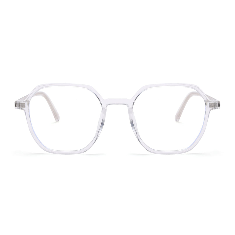 Transparent Wayfarer Clip-On Polarized Sunglasses - PMG4670