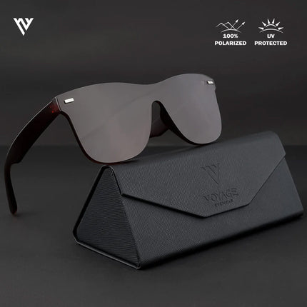 Mooze | Brown Wayfarer Polarized Sunglasses | PMG3978