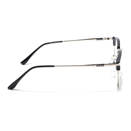 Voyage Silver & Black Square Eyeglasses for Men & Women - MG5085-C2