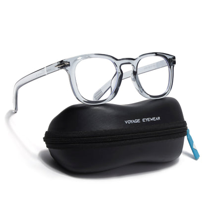 Voyage Light Grey Square Eyeglasses for Men & Women - MG4825-C3