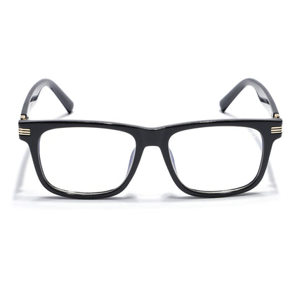Eyejack Shine Black Square Eyeglasses for Men & Women (2258FCL2150-C1)