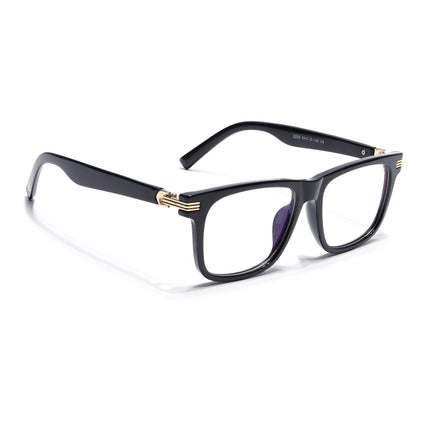 Eyejack Shine Black Square Eyeglasses for Men & Women (2258FCL2150-C1)