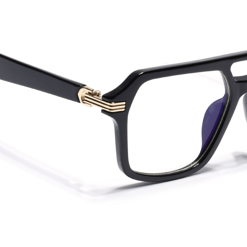 Eyejack Shine Black Wayfarer Eyeglasses for Men & Women (2259FCL2153-C1)