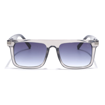 Eyejack Transparent Grey Rectangle Sunglasses for Men & Women (2261CL2149)