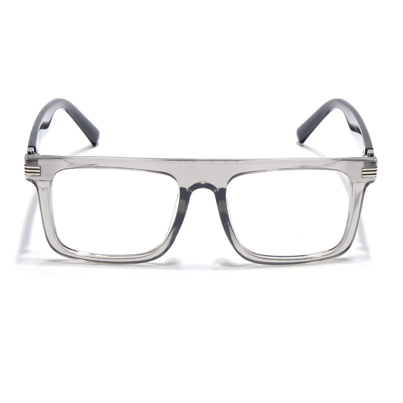 Eyejack Transparent Grey Wayfarer Eyeglasses for Men & Women (2261FCL2157-C2)