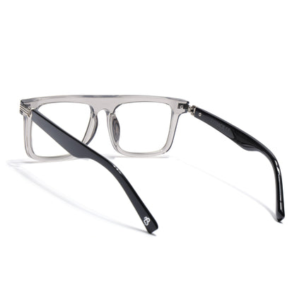 Eyejack Transparent Grey Wayfarer Eyeglasses for Men & Women (2261FCL2157-C2)
