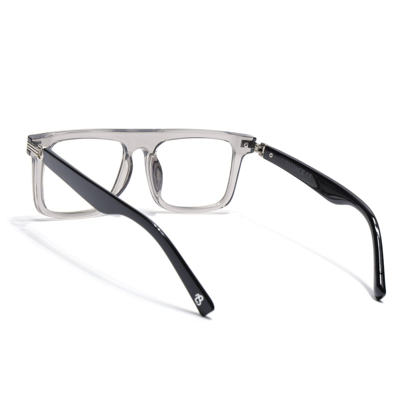 Eyejack Transparent Grey Wayfarer Eyeglasses for Men & Women (2261FCL2157-C2)