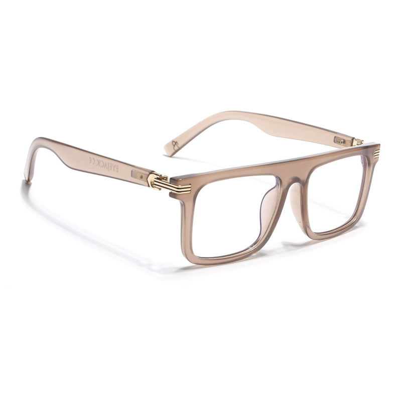 Eyejack Matt Brown Wayfarer Eyeglasses for Men & Women (2261FCL2158-C3)