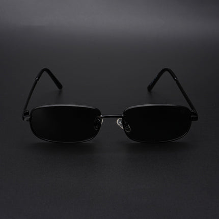 Vesper | Black Rectangle Polarized Sunglasses (Black Lens - PMG5845)