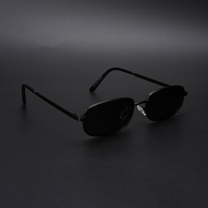 Vesper | Black Rectangle Polarized Sunglasses (Black Lens - PMG5845)
