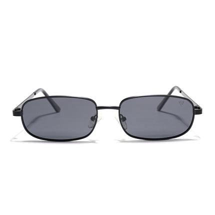 Vesper | Black Rectangle Polarized Sunglasses (Black Lens - PMG5845)