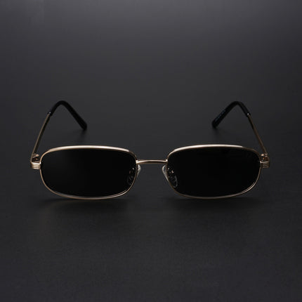 Vesper |  Golden Rectangle Polarized Sunglasses (Black Lens - PMG5846)