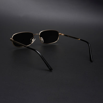 Vesper |  Golden Rectangle Polarized Sunglasses (Black Lens - PMG5846)