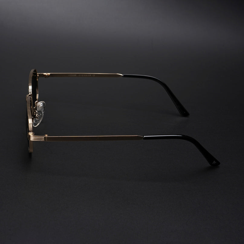 Vesper |  Golden Rectangle Polarized Sunglasses (Black Lens - PMG5846)