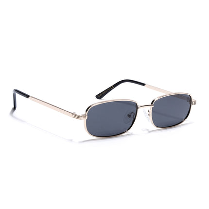 Vesper |  Golden Rectangle Polarized Sunglasses (Black Lens - PMG5846)