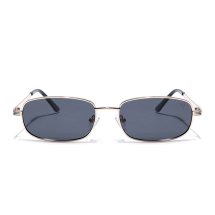 Vesper |  Golden Rectangle Polarized Sunglasses (Black Lens - PMG5846)