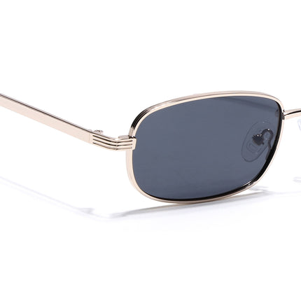 Vesper |  Golden Rectangle Polarized Sunglasses (Black Lens - PMG5846)