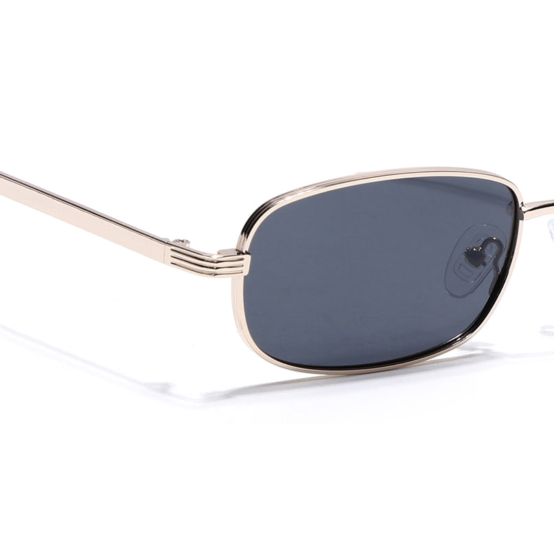 Vesper |  Golden Rectangle Polarized Sunglasses (Black Lens - PMG5846)