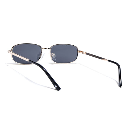 Vesper |  Golden Rectangle Polarized Sunglasses (Black Lens - PMG5846)
