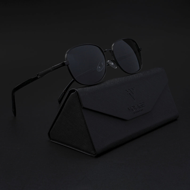 Dash | Black Unisex Polarized Sunglasses | Black Lens - PMG5847