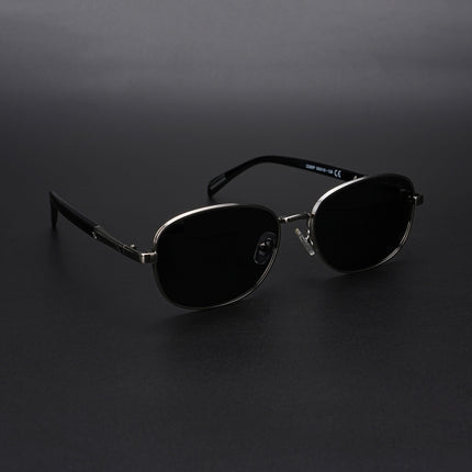 Dash | Silver Unisex Polarized Sunglasses | Black Lens - PMG5848