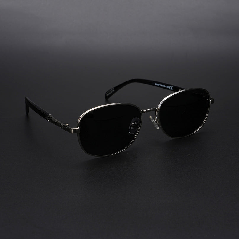 Dash | Silver Unisex Polarized Sunglasses | Black Lens - PMG5848