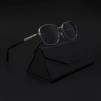 Dash | Silver Unisex Polarized Sunglasses | Black Lens - PMG5848