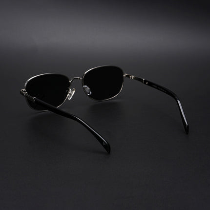 Dash | Silver Unisex Polarized Sunglasses | Black Lens - PMG5848