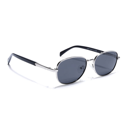 Dash | Silver Unisex Polarized Sunglasses | Black Lens - PMG5848