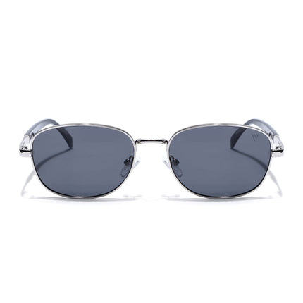 Dash | Silver Unisex Polarized Sunglasses | Black Lens - PMG5848
