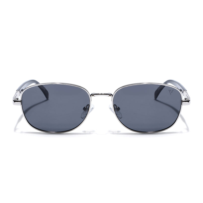 Dash | Silver Unisex Polarized Sunglasses | Black Lens - PMG5848