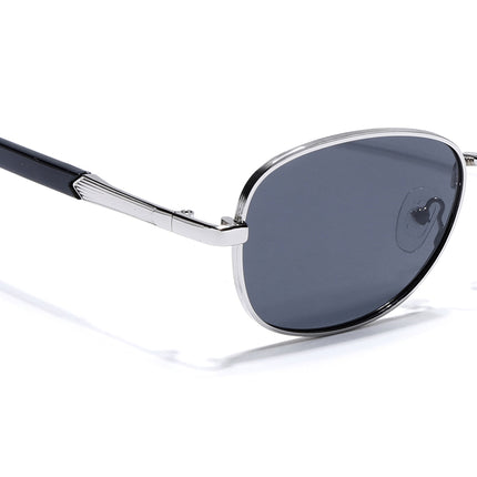 Dash | Silver Unisex Polarized Sunglasses | Black Lens - PMG5848