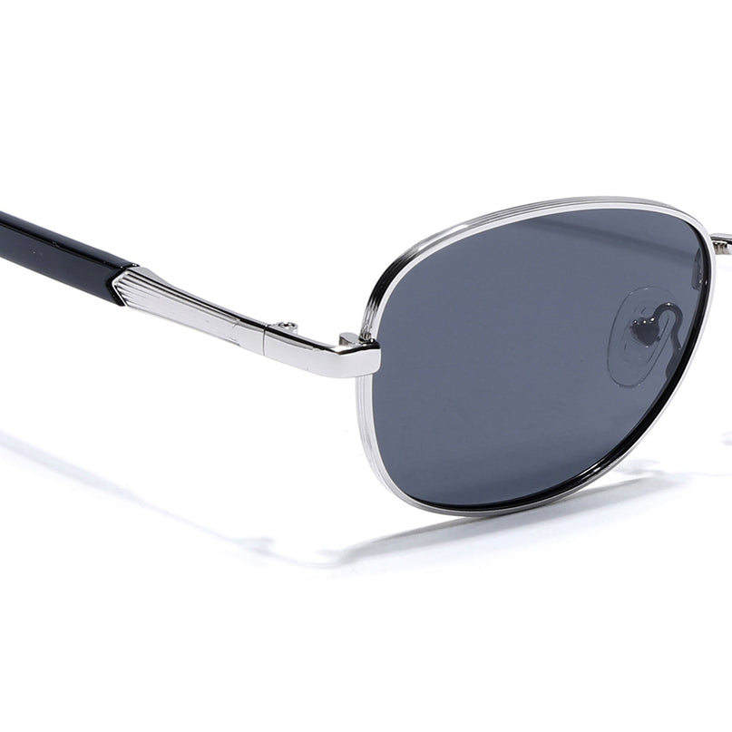 Dash | Silver Unisex Polarized Sunglasses | Black Lens - PMG5848