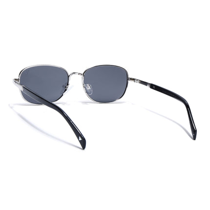 Dash | Silver Unisex Polarized Sunglasses | Black Lens - PMG5848