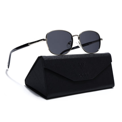 Dash | Silver Unisex Polarized Sunglasses | Black Lens - PMG5848