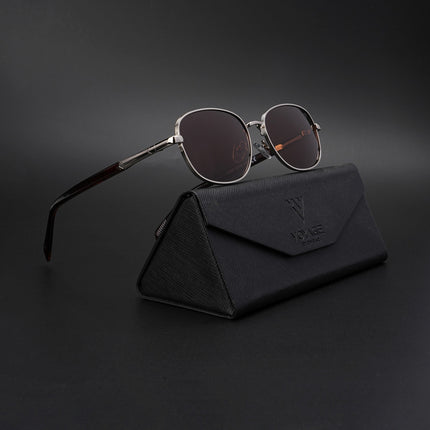 Dash | Silver Unisex Polarized Sunglasses | Brown Lens - PMG5849